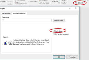 PowerPoint mit Word verknüpfen