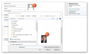Digitale Visitenkarte Bild in outlook