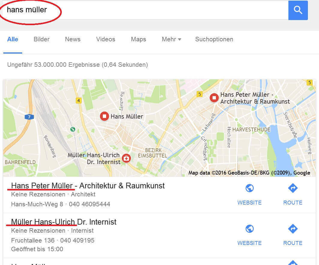 Zusammenhängende Begriffe bei Google suchen