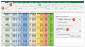 1. Datenbereich für Pivot Table markieren