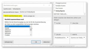 3.3 Wertfeldeinstellungen