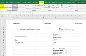 Ansicht Kopf und Fußzeile in Excel beenden