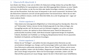 Eingerückte Überschriften in Word