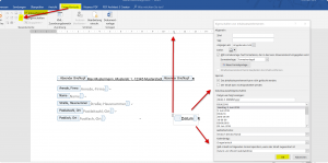 10. Steuerelement Datumsfeld in Word