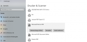 Virtuellen Drucker in Windows 10 aktivieren