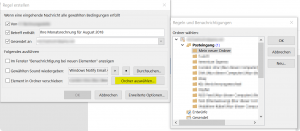 4. E-Mail Regeln in Outlook definieren