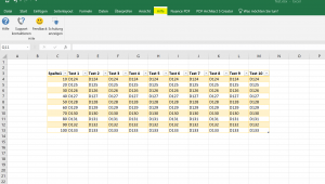 Excel 2019 - Reiter - Übersicht 2