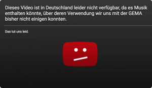 YouTube Video nicht verfuegbar