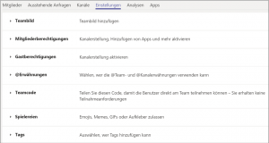 Teamverwaltung in Microsoft Teams