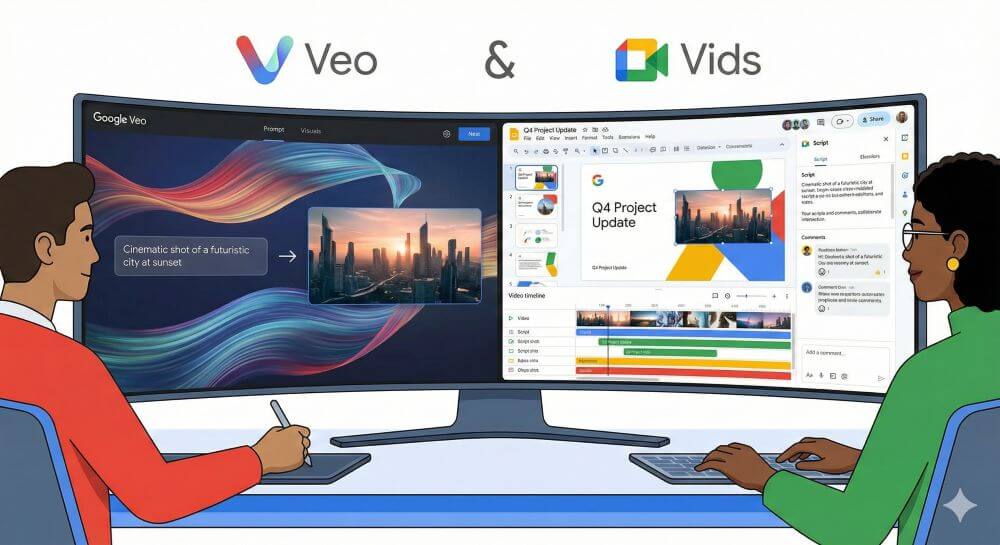 Google Veo und Vids im Duo