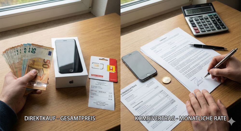 Handy-Finanzierung Vertrag vs. Direktkauf - Der Vergleich