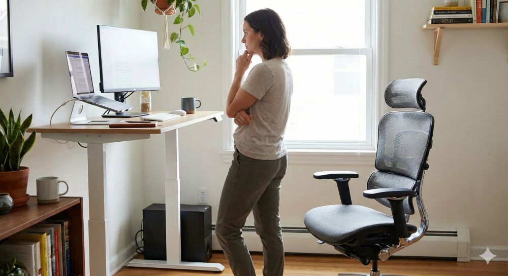 Stehschreibtisch vs. Ergonomischer Stuhl