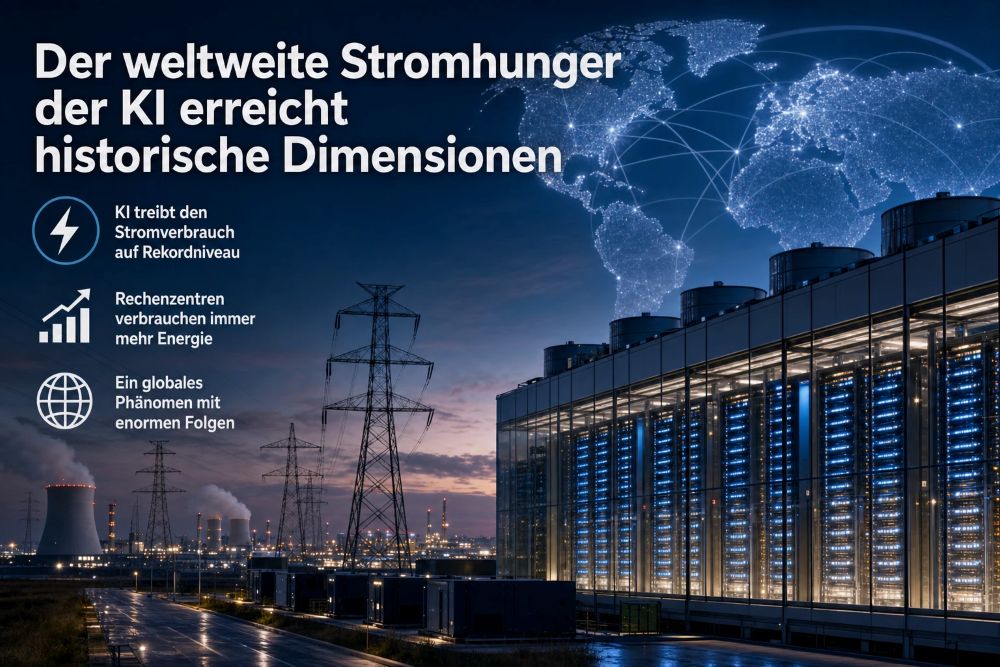 Der weltweite Stromhunger der KI erreicht historische Dimensionen Der weltweite Stromhunger der KI