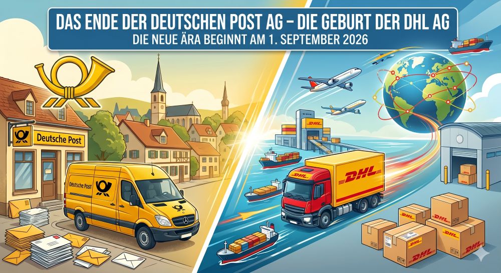 Das Ende der „Deutschen Post“ Traditionskonzern wird DHL AG