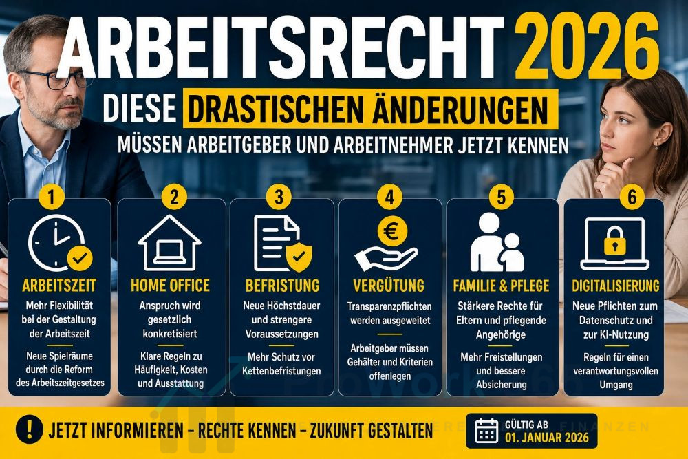 Arbeitsrecht 2026 Diese Änderungen müssen Arbeitgeber und Arbeitnehmer jetzt kennen
