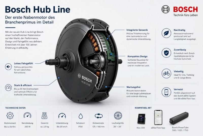 Bosch Hub Line Der erste Nabenmotor des Branchenprimus im Detail Bosch Hub Line Der erste Nabenmotor des Branchenprimus im Detail