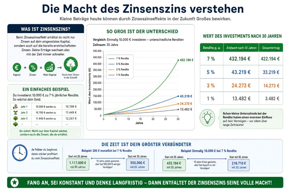 Die Macht des Zinseszinses richtig verstehen