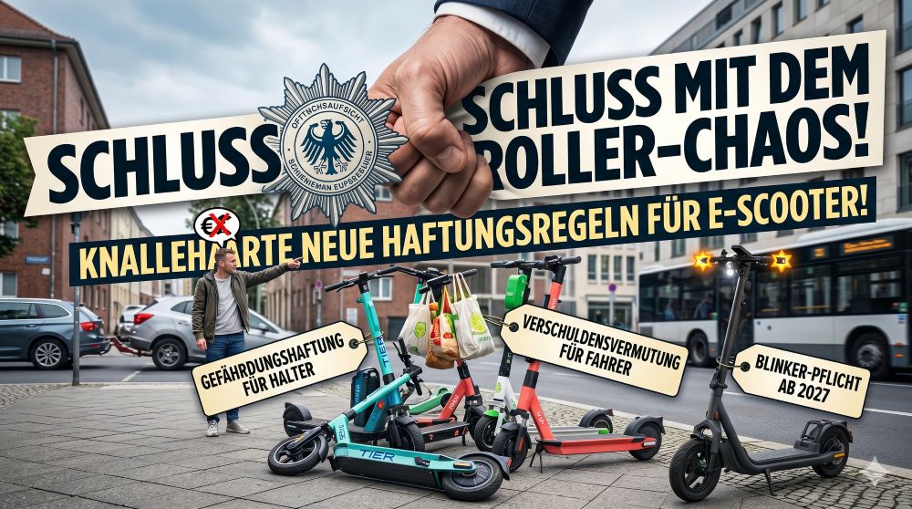 Die knallharten neuen Haftungsregeln für E-Scooter!