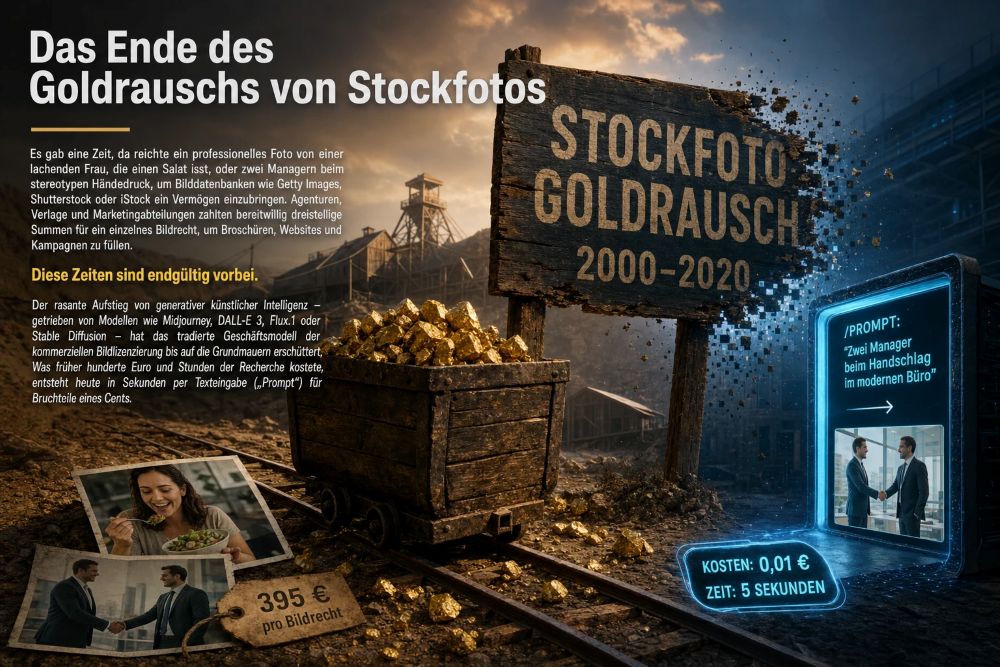 Das Ende des Goldrauschs von Stockfotos