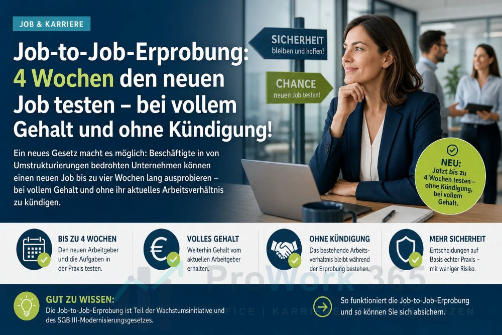 Job-to-Job-Erprobung 4 Wochen den neuen Job testen