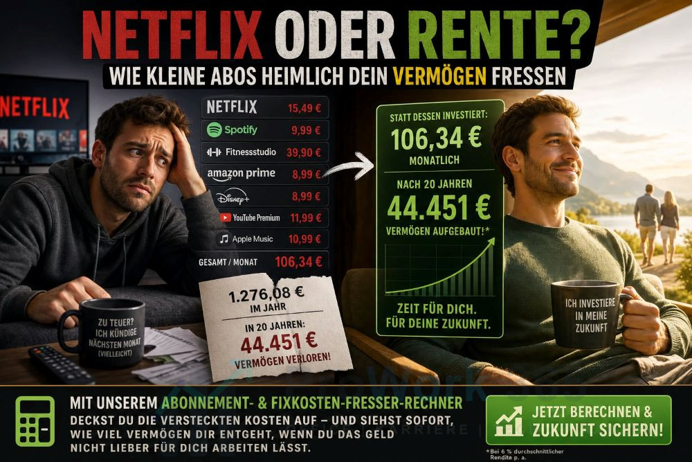 Netflix oder Rente Wie kleine Abos heimlich dein Vermögen fressen Netflix oder Rente Wie kleine Abos heimlich dein Vermögen fressen