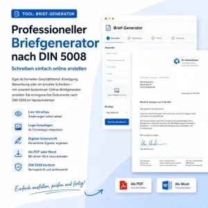 Professioneller Briefgenerator nach DIN 5008