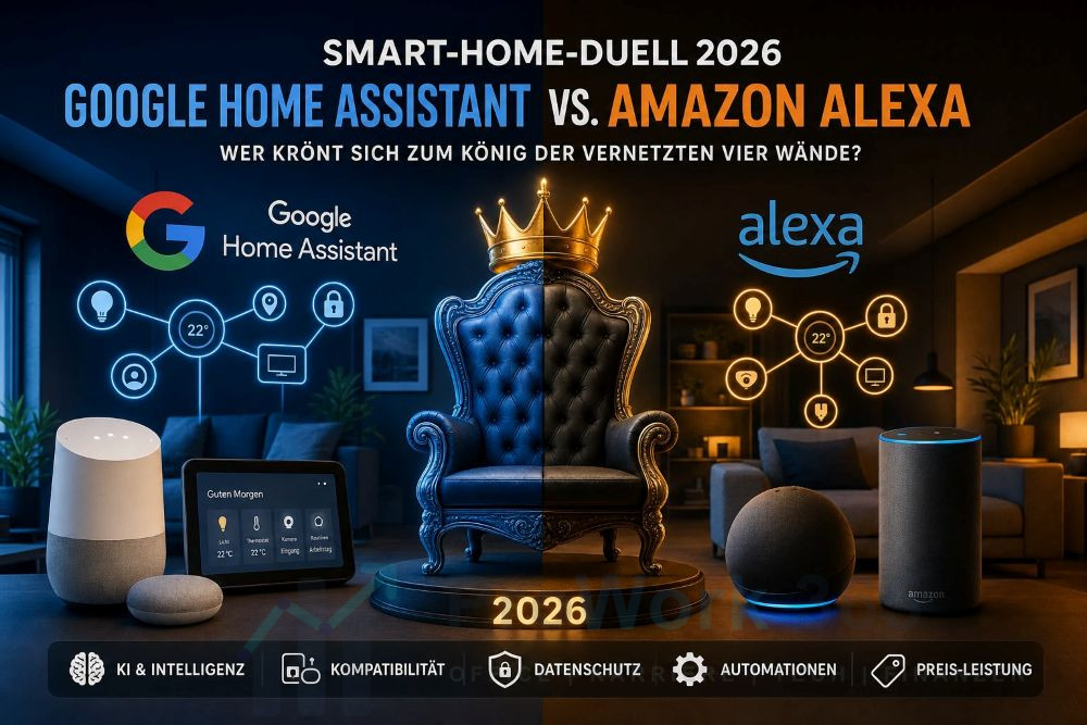 Smart-Home-Duell 2026 Google Home Assistant vs. Amazon Alexa