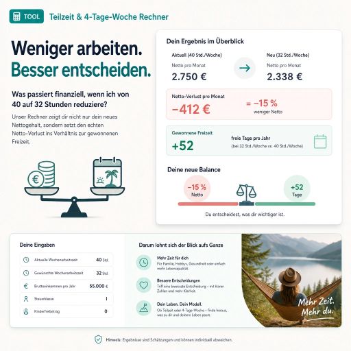 Teilzeit & 4-Tage-Woche Rechner