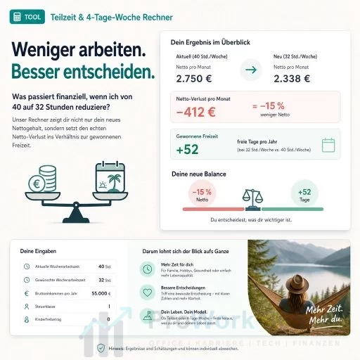 Teilzeit & 4-Tage-Woche Rechner
