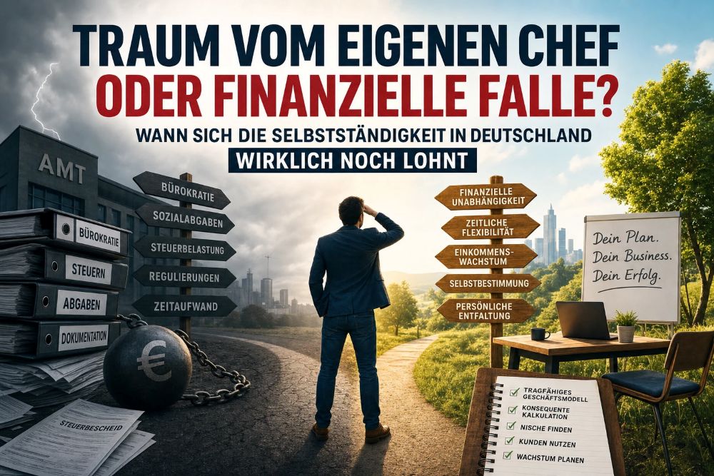 Wann sich die Selbstständigkeit in Deutschland wirklich noch lohnt Wann sich die Selbstständigkeit in Deutschland wirklich noch lohnt