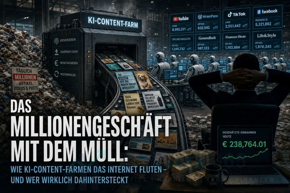 Wie KI-Content-Farmen das Internet fluten – und wer wirklich dahintersteckt