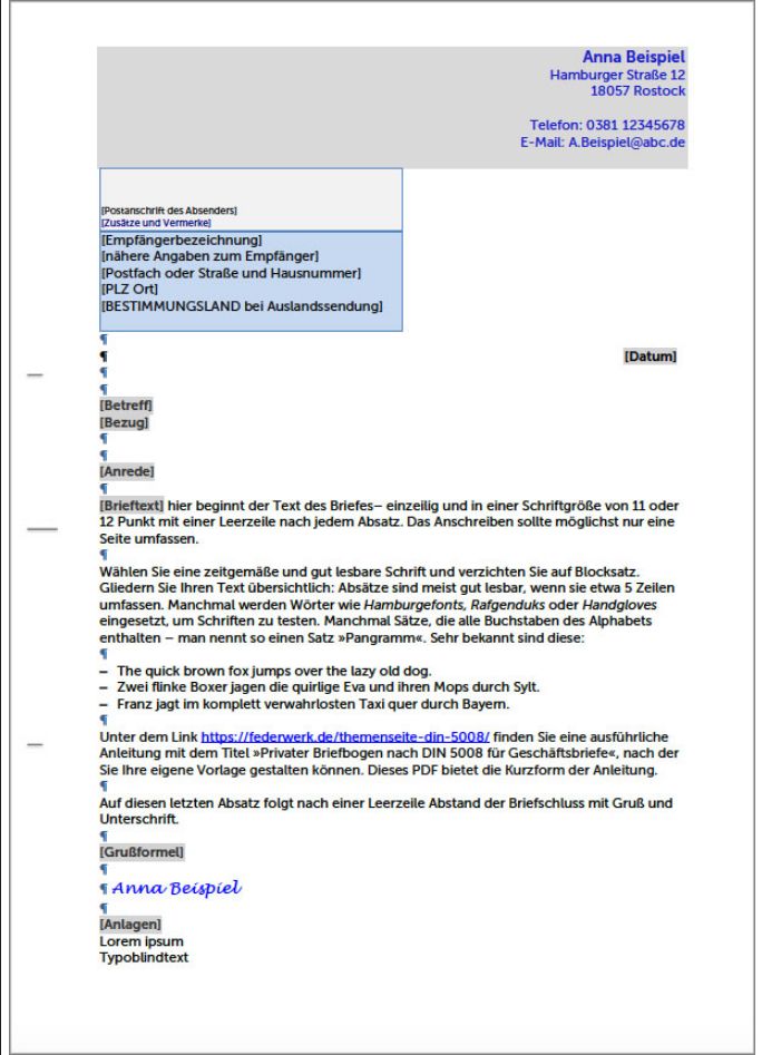 Beispiel-Briefvorlage-DIN 5008 Beispiel-Briefvorlage-DIN 5008