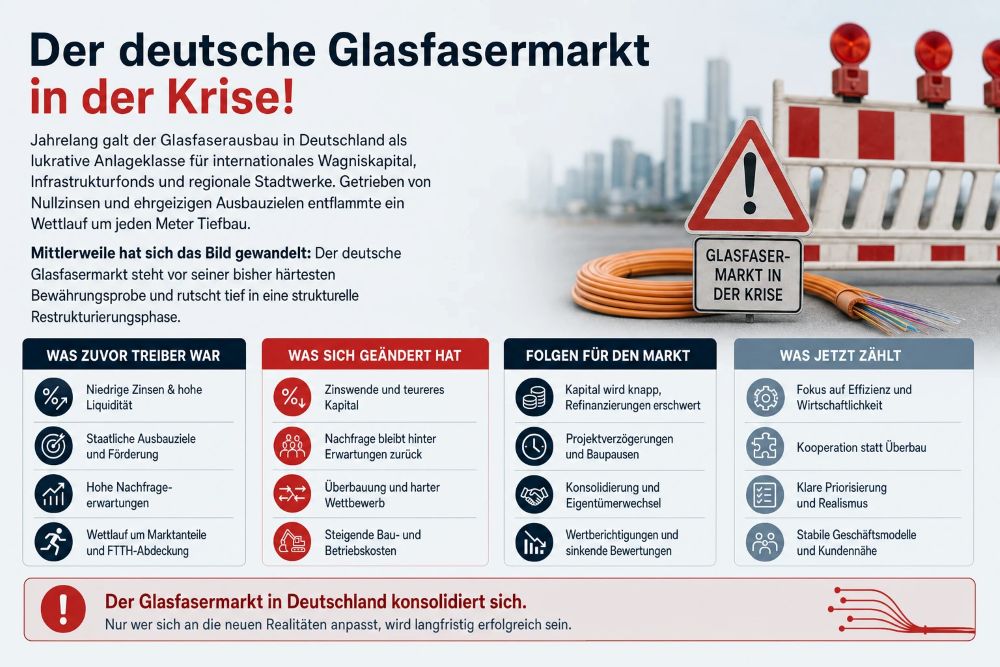 Der deutsche Glasfasermarkt in der Krise Der deutsche Glasfasermarkt in der Krise