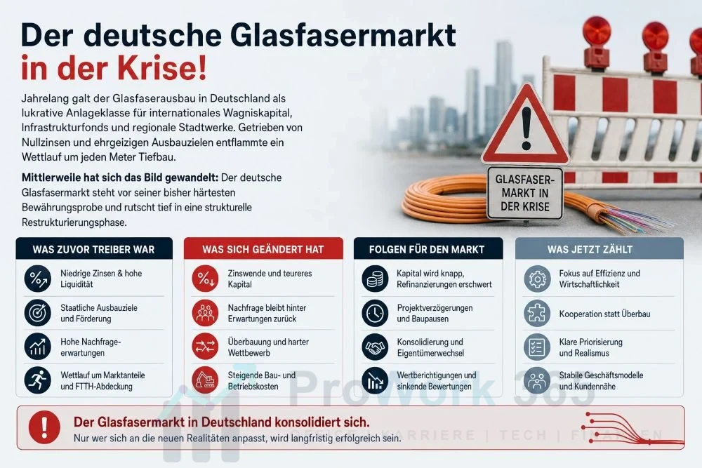 Der deutsche Glasfasermarkt in der Krise