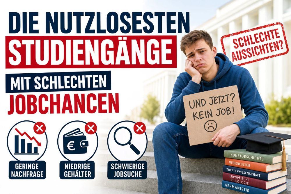 Die nutzlosesten Studiengänge mit schlechten Jobchancen
