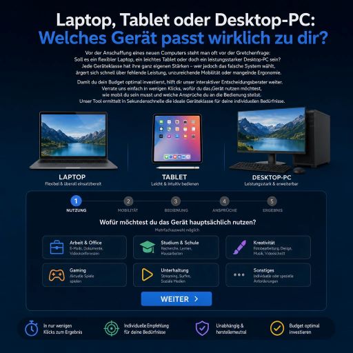 Kaufberatung-Laptop, Desktop oder Tablet