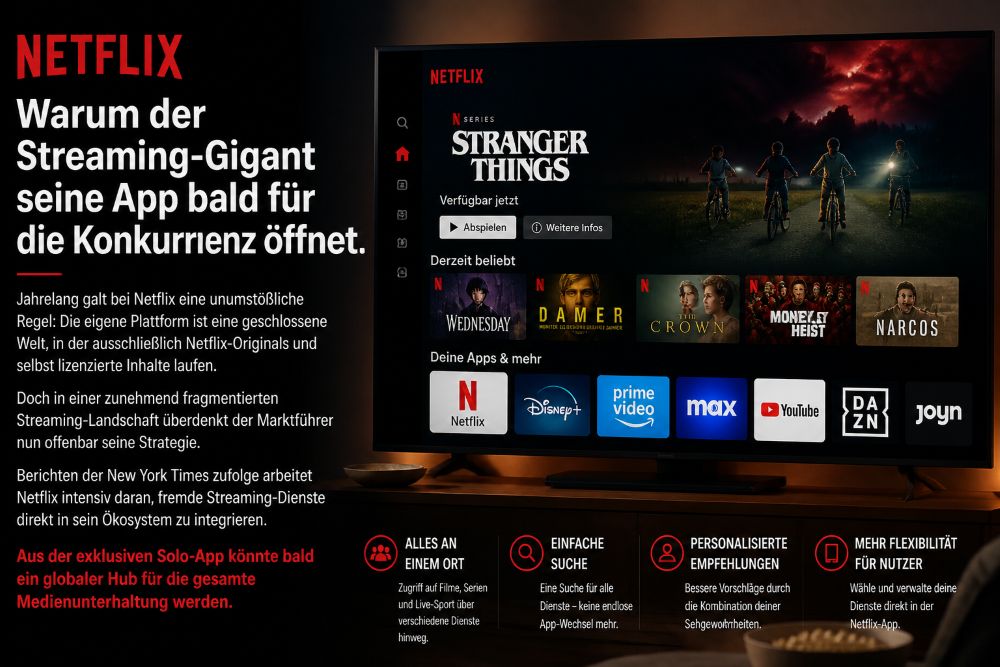Netflix öffnet seine App bald für die Konkurrenz