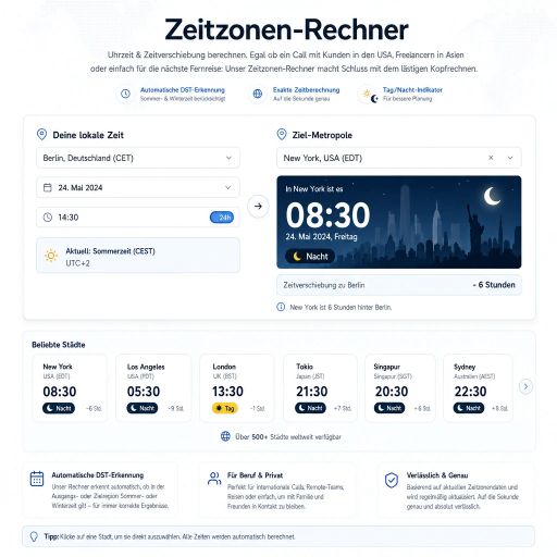 Zeitzonen-Wetter-Rechner