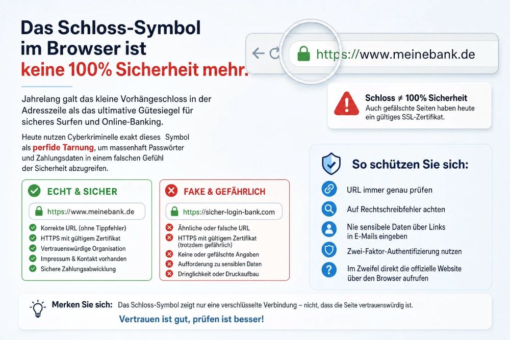 Schloss-Symbol im Browser heute keine Garantie mehr für Sicherheit