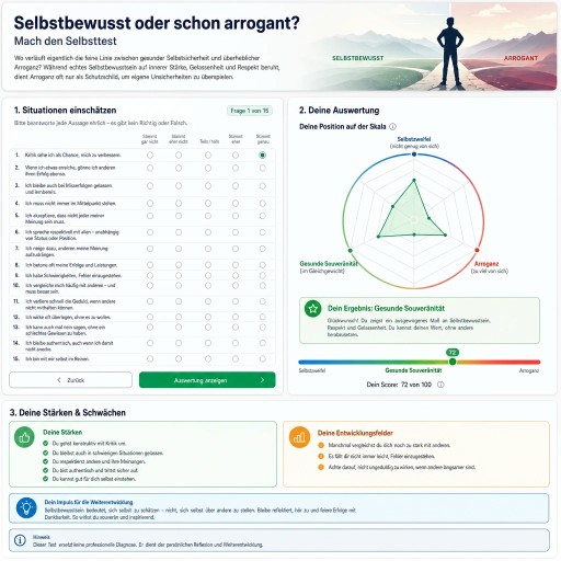 Selbstbewusst oder arrogant Selbstbewusst oder arrogant