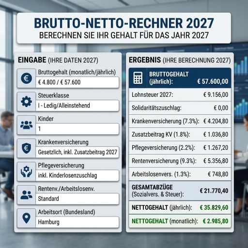 Brutto-Netto-Rechner 2027