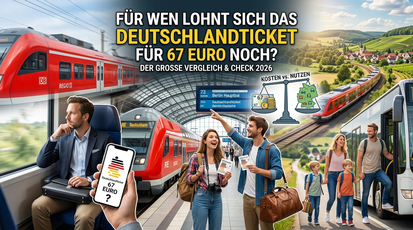 Für wen lohnt sich das Deutschlandticket für 67 Euro noch