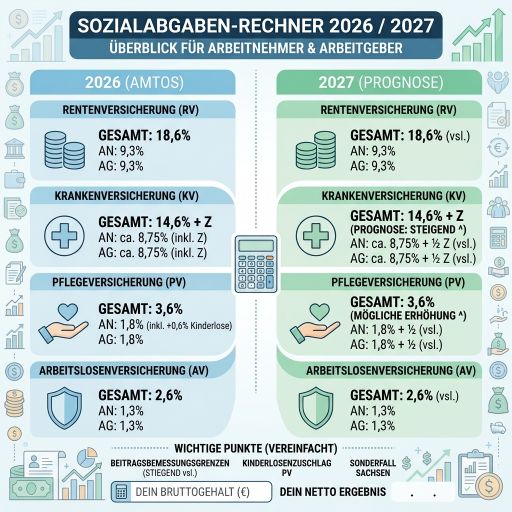 Sozialabgaben-Rechner 2026 -2027