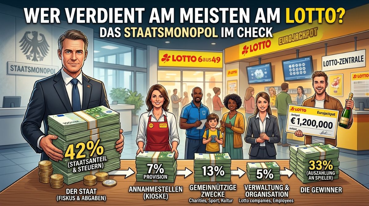 Wer verdient am meisten am Lotto